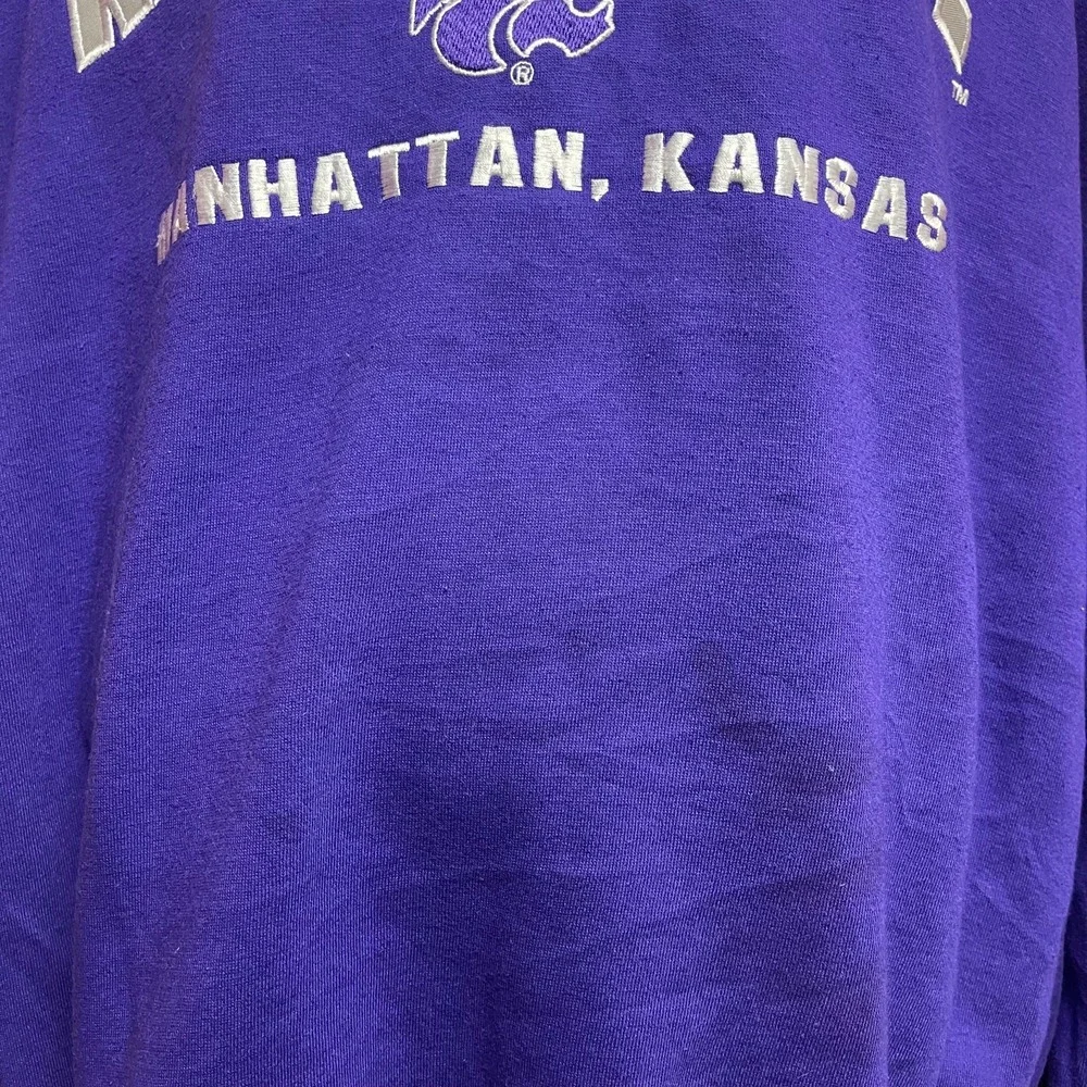 Vintage Kansas State‎ Wildcats Crewneck Lee Sport NCAA Purple USA Sz 3XL